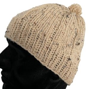 Cream Knit Hat